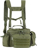 MGFLASHFORCE Tactical Fanny Pack for Men EDC Molle Waist Bag Hip Belt Pouch