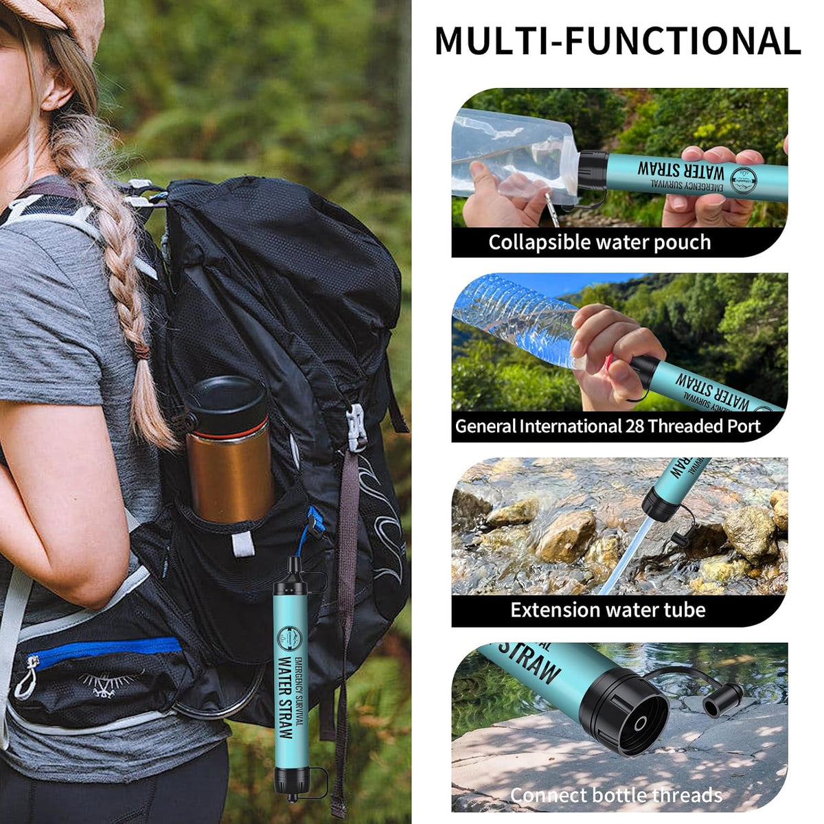 Ultralight Portable Water Filter Straw