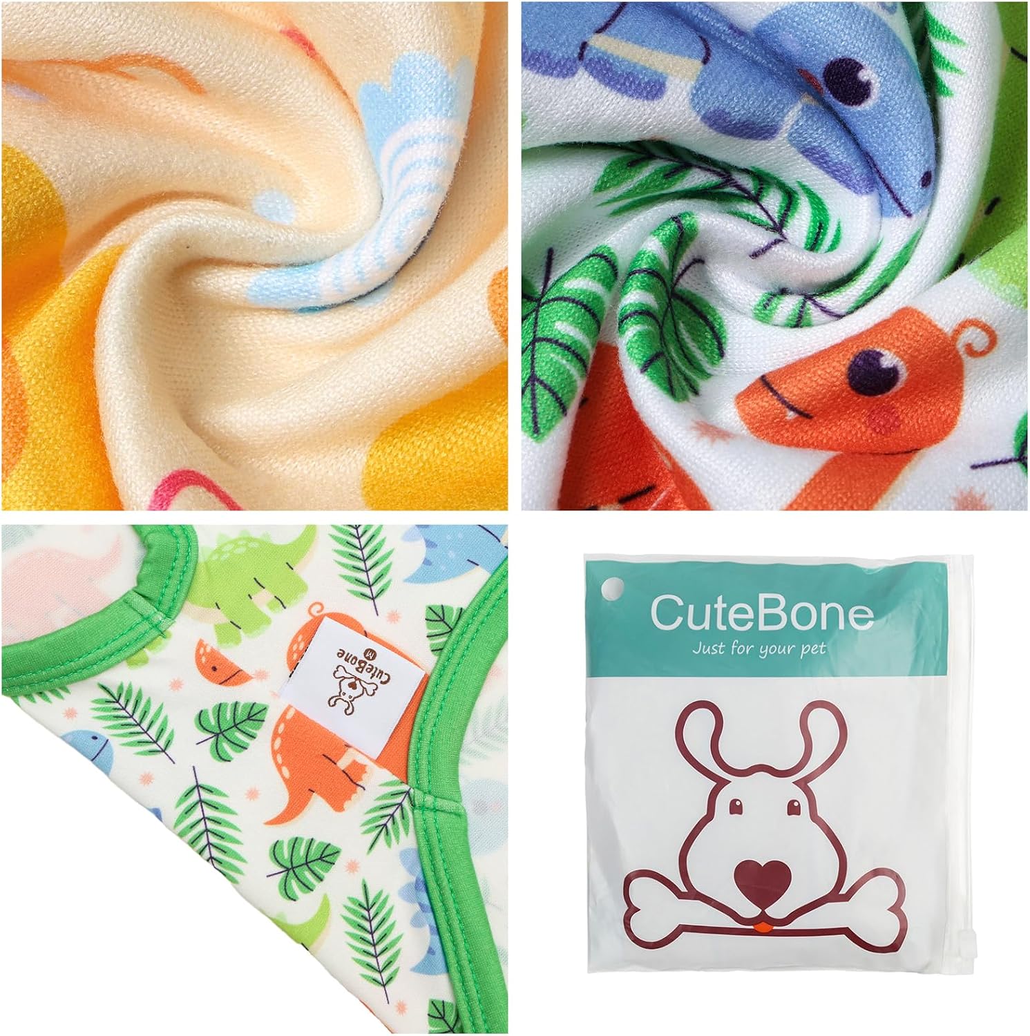 CuteBone Dog Shirts 2-Pack Soft Pet Clothes Breathable Summer Vest for Small Puppy and Stretchy Cat Apparel 2BX24L