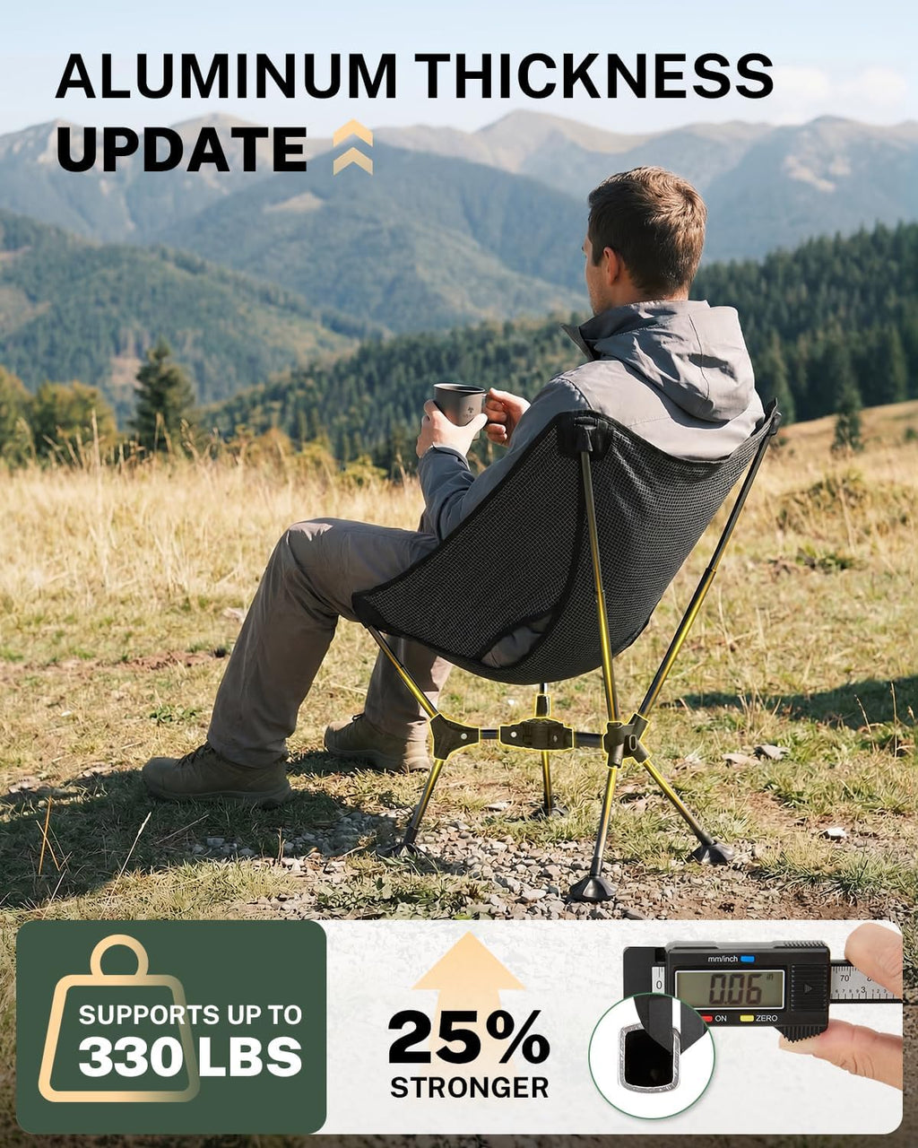 Gonex XL Portable Camping Chair Pop-Up Collapsible Backpacking Beach Chair