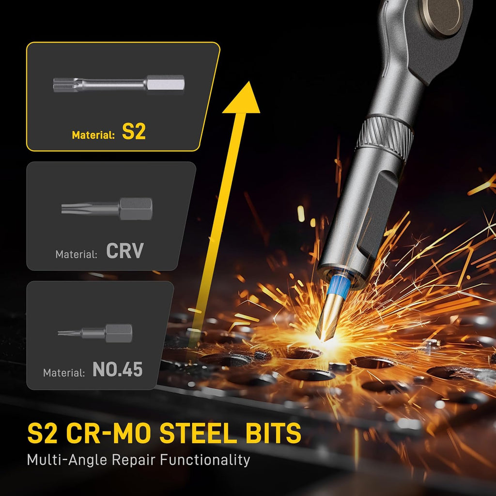 42 in 1 Magnetic Screwdriver Set, Multi Bit Ratcheting Screwdriver Set