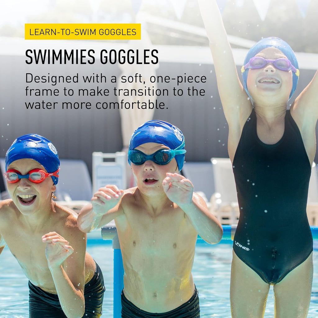 FINIS Swimmies Kids Swim Goggles - Learn-to-Swim Goggles for Ages 2 & Up - UV Protection - PVC & Latex Free