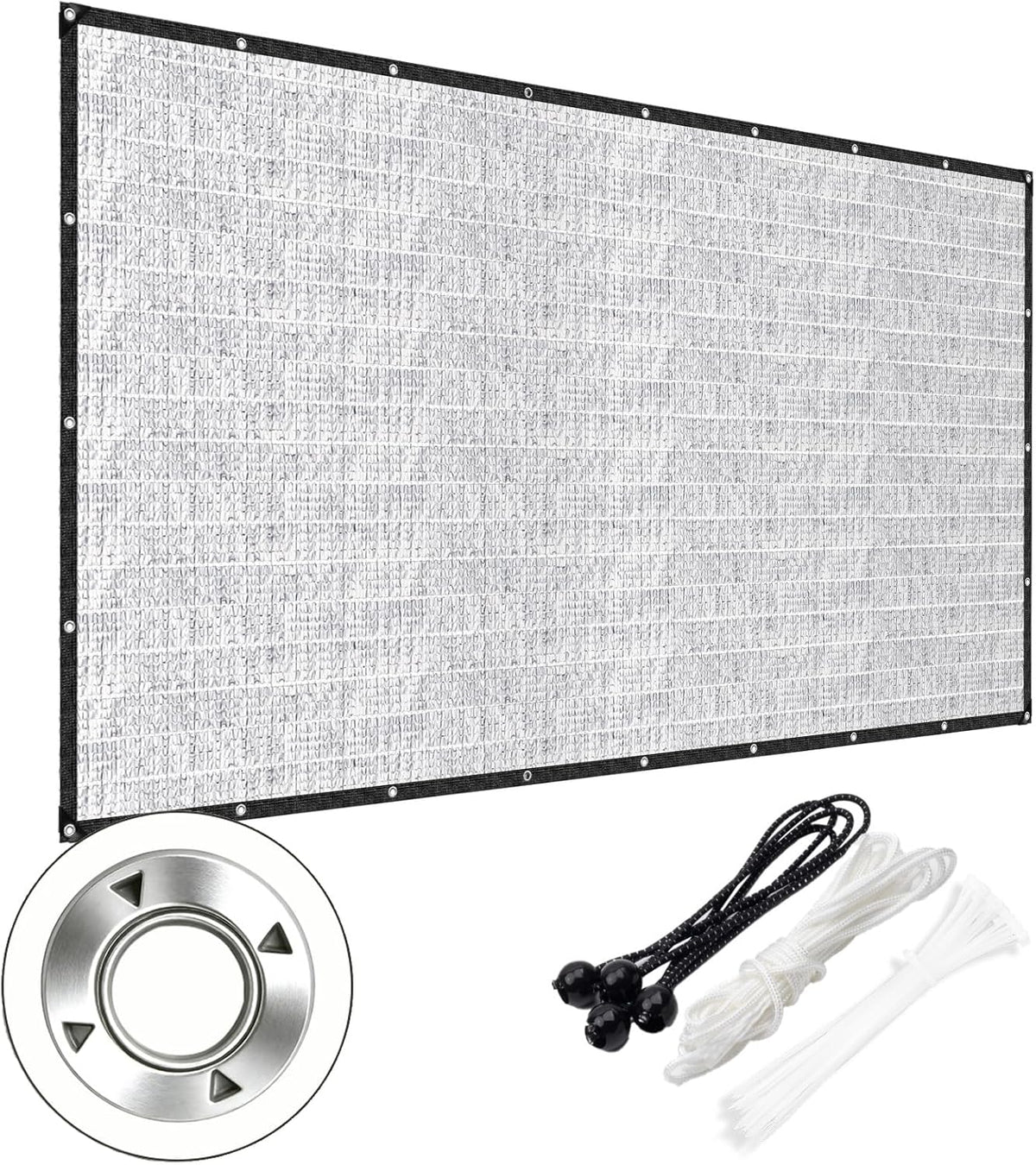 85% Aluminet Shade Cloth, 8x10 FT Heat Reflective Tarp for Blocking Sun