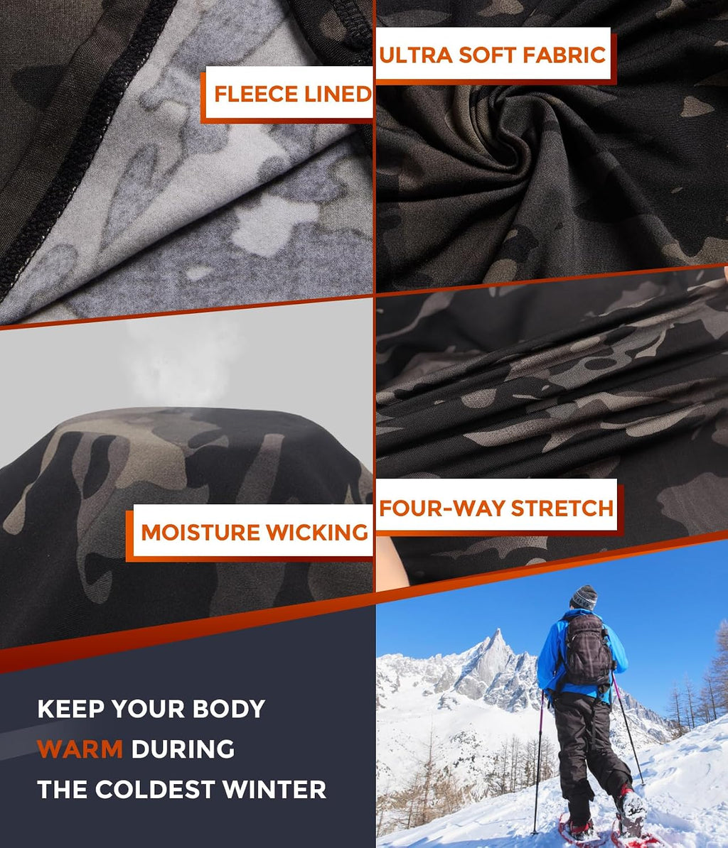 Mens Thermal Underwear Long Johns Set Cold Weather Hunting Base Layer