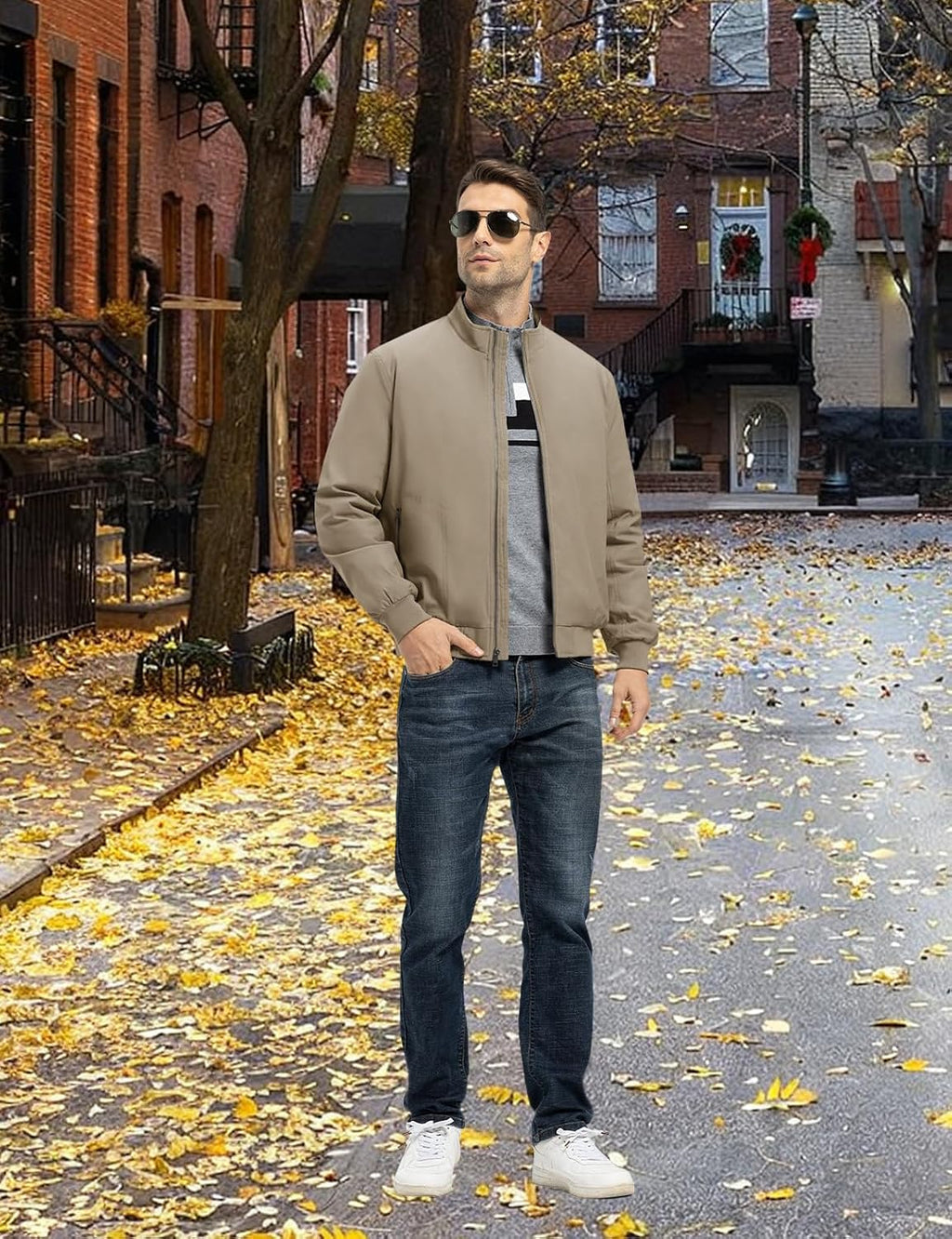 TBMPOY Men's Winter Jackets Bomber Padded Casual Windbreaker Warm Fall Coat