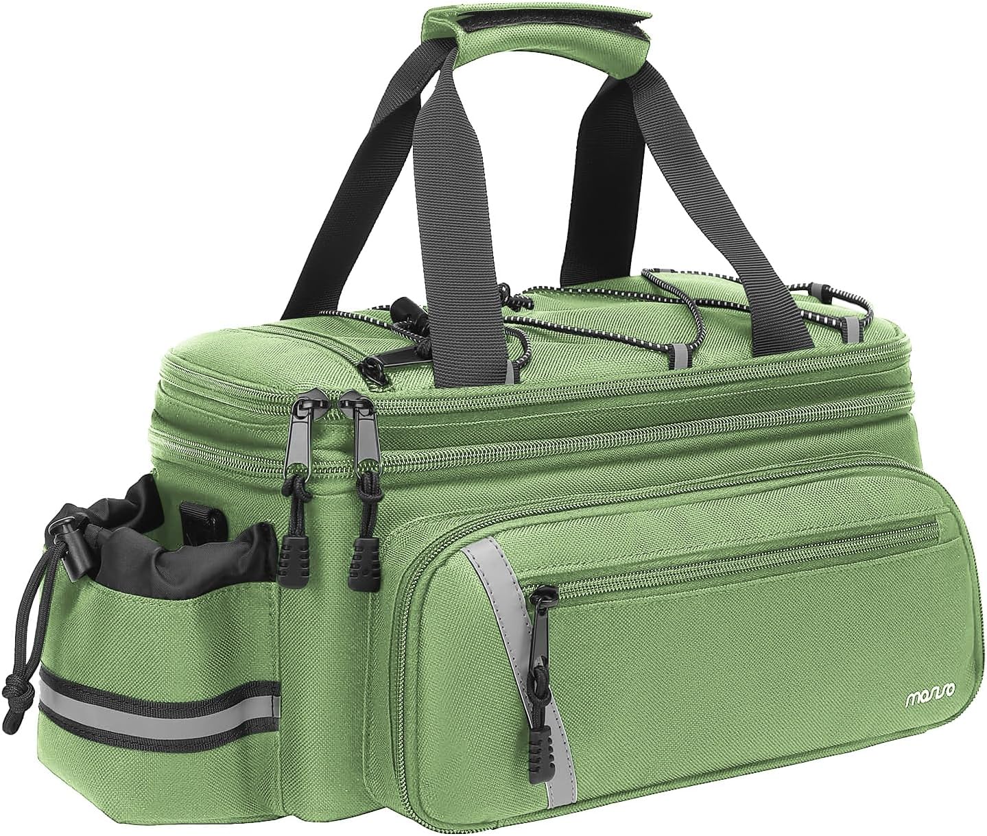 MOSISO Bike Rack Bag with Rain Cover, Bike Trunk Cooler Handag,Wllow Green