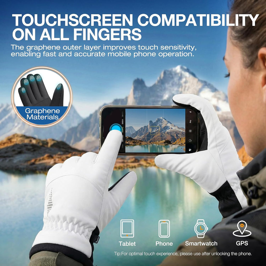 SIMARI Winter Waterproof Warm Gloves Women Men with Touchscreen Fingers, Ski Snow Windproof for Cold Weather Thermal, for Running Hiking Driving Cycling Outdoor Sports Daily Work