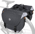 NDakter Bike Panniers, 35L Waterproof Panniers Bike Saddle Bags for Rear Rack, Expandable Double Bicycle Trunk Bag with Reflective Strips,E-bike Accessories for Commute and Mountain Cycling Travel