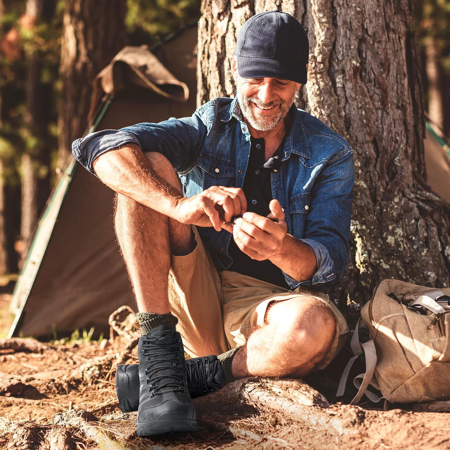 NORTIV 8 Men's Ankle High Waterproof Hiking Boots