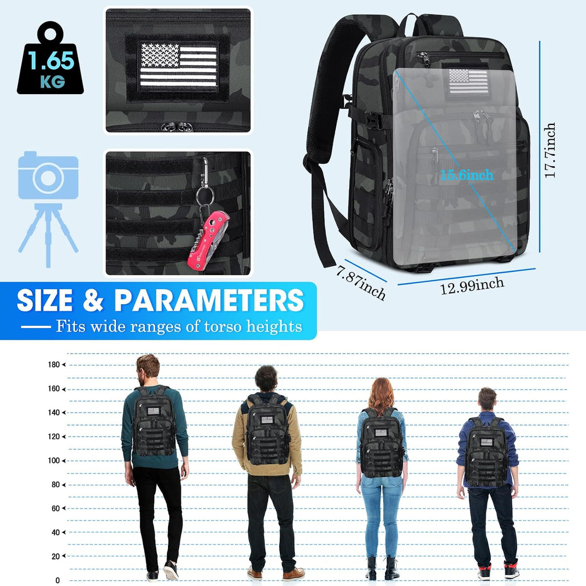 SDYSM Waterproof Camera Backpack 15.6 Inch,Camera Bags for Photographers