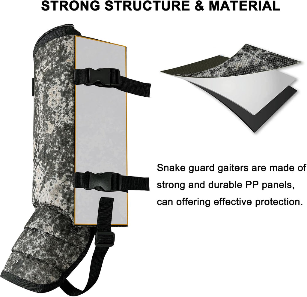 MDSTOP Snake Gaiters Leg Guards, Waterproof Snake Guards, Adjustable Snake Bite Protection for Lower Legs, Snake Chaps for Men & Women, Snake Proof Gaiters for Hunting,Outdoor and Farm Working