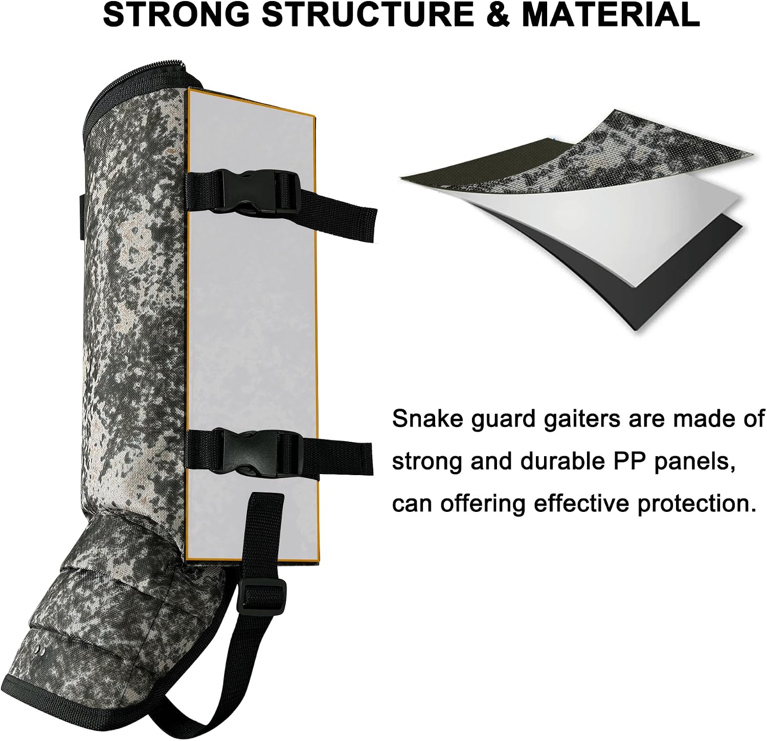 MDSTOP Snake Gaiters Leg Guards, Waterproof Snake Guards, Adjustable Snake Bite Protection for Lower Legs, Snake Chaps for Men & Women, Snake Proof Gaiters for Hunting,Outdoor and Farm Working
