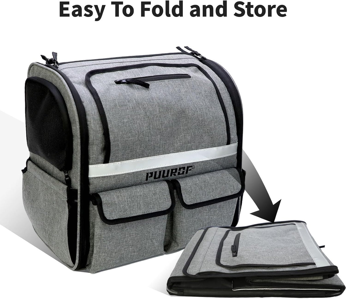 Cat Backpack Carrier,Pet Backpack for Small Dogs, Medium Cats, Maximum Weight 16 lbs,Sunshade and Breathable Dog Backpack Carrier,Ergonomic 3D Design for Hiking,Camping and Vet Visits