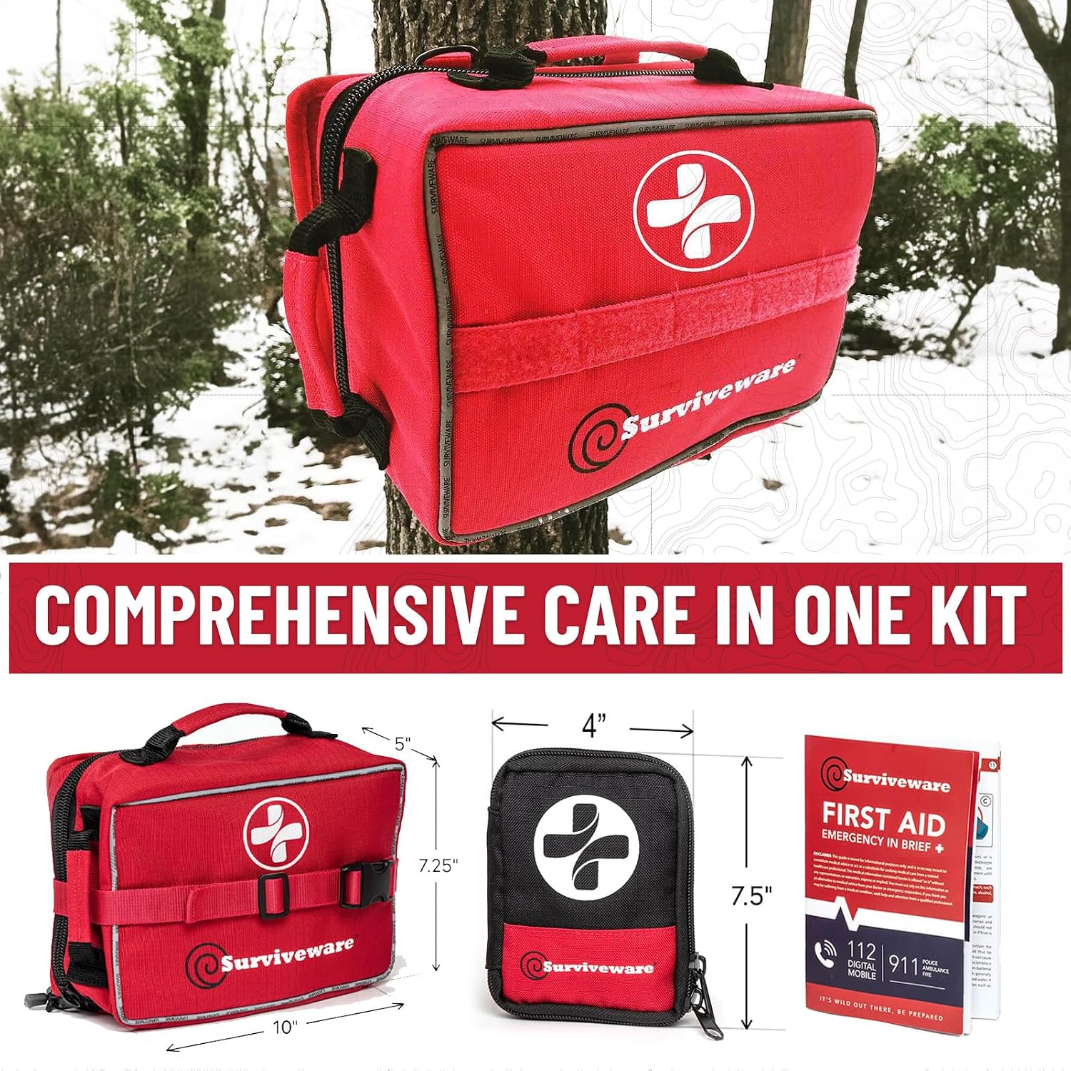 Surviveware Comprehensive Premium Survival First Aid Kit