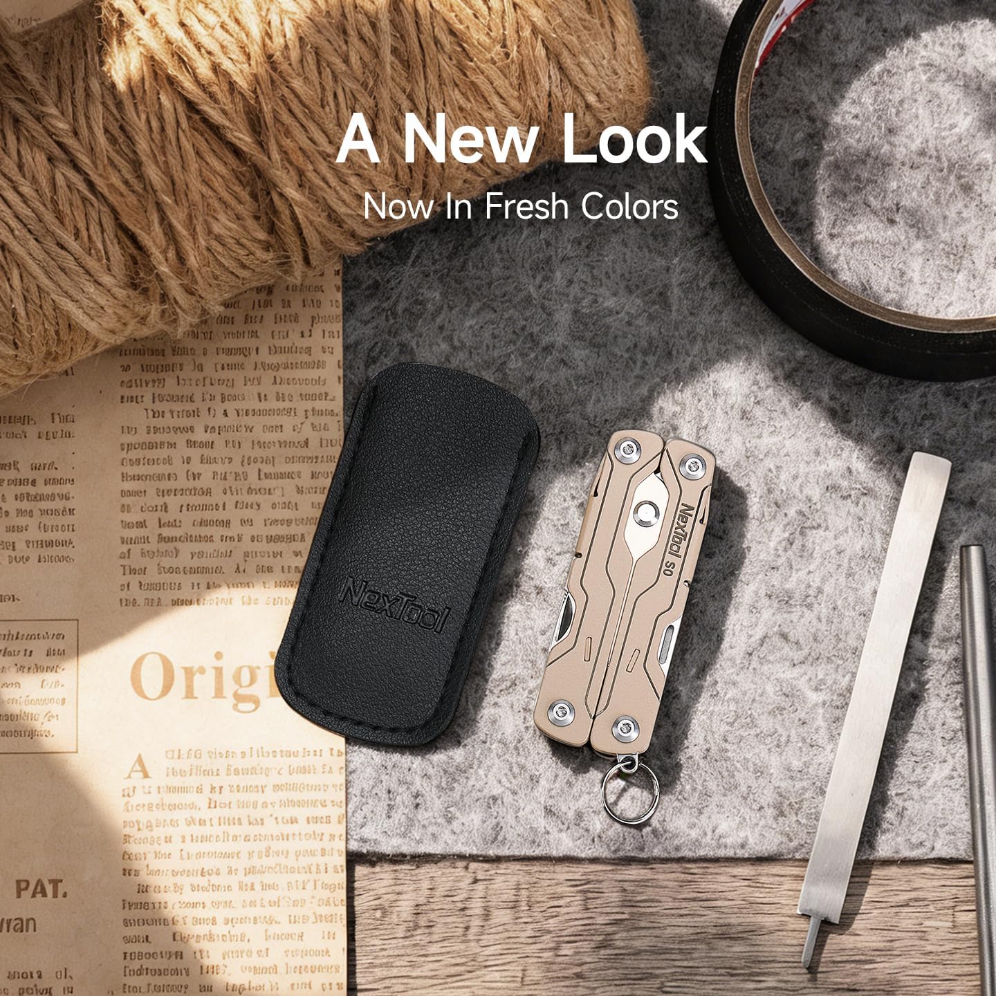NexTool Micro Sailor Scissors S0, 8-in-1 Mini Keychain Multitool (Khika)