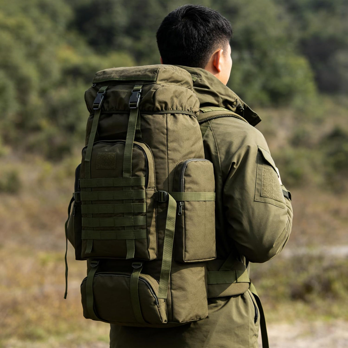 Hiking Backpack for Men 70L/100L Camping Backpack Military Rucksack Molle 3 Days Assault Pack for Climbing
