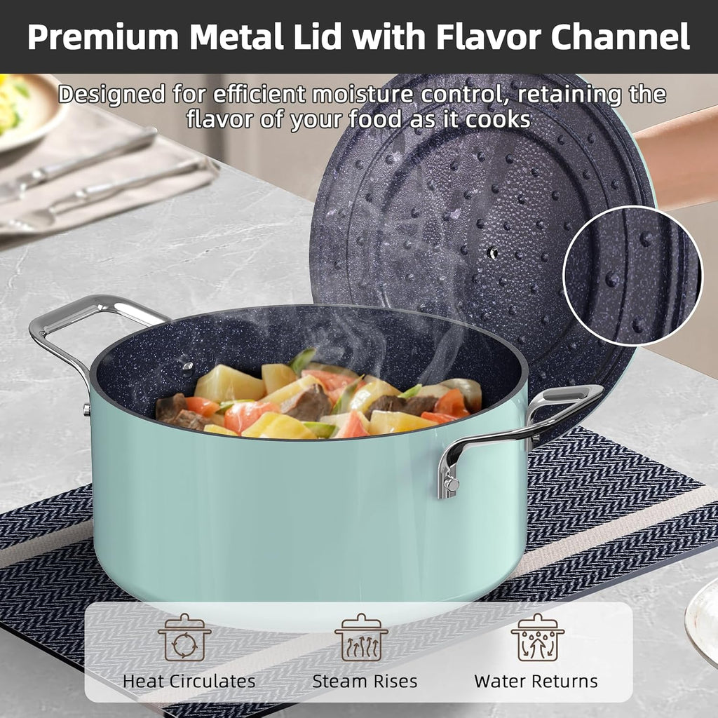 Nuwave Lux 13pc Forged Lightweight Nonstick Ceramic Cookware Set, PFAS-Free