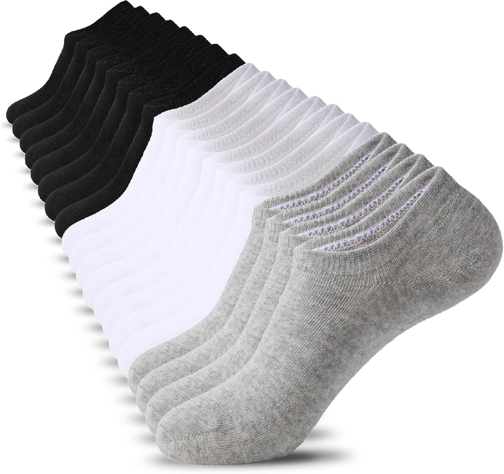 Nroktia 6/10 Pairs Non-Slip No Show Socks Men's & Women's Low-Cut Liners