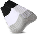 Nroktia 6/10 Pairs Non-Slip No Show Socks Men's & Women's Low-Cut Liners