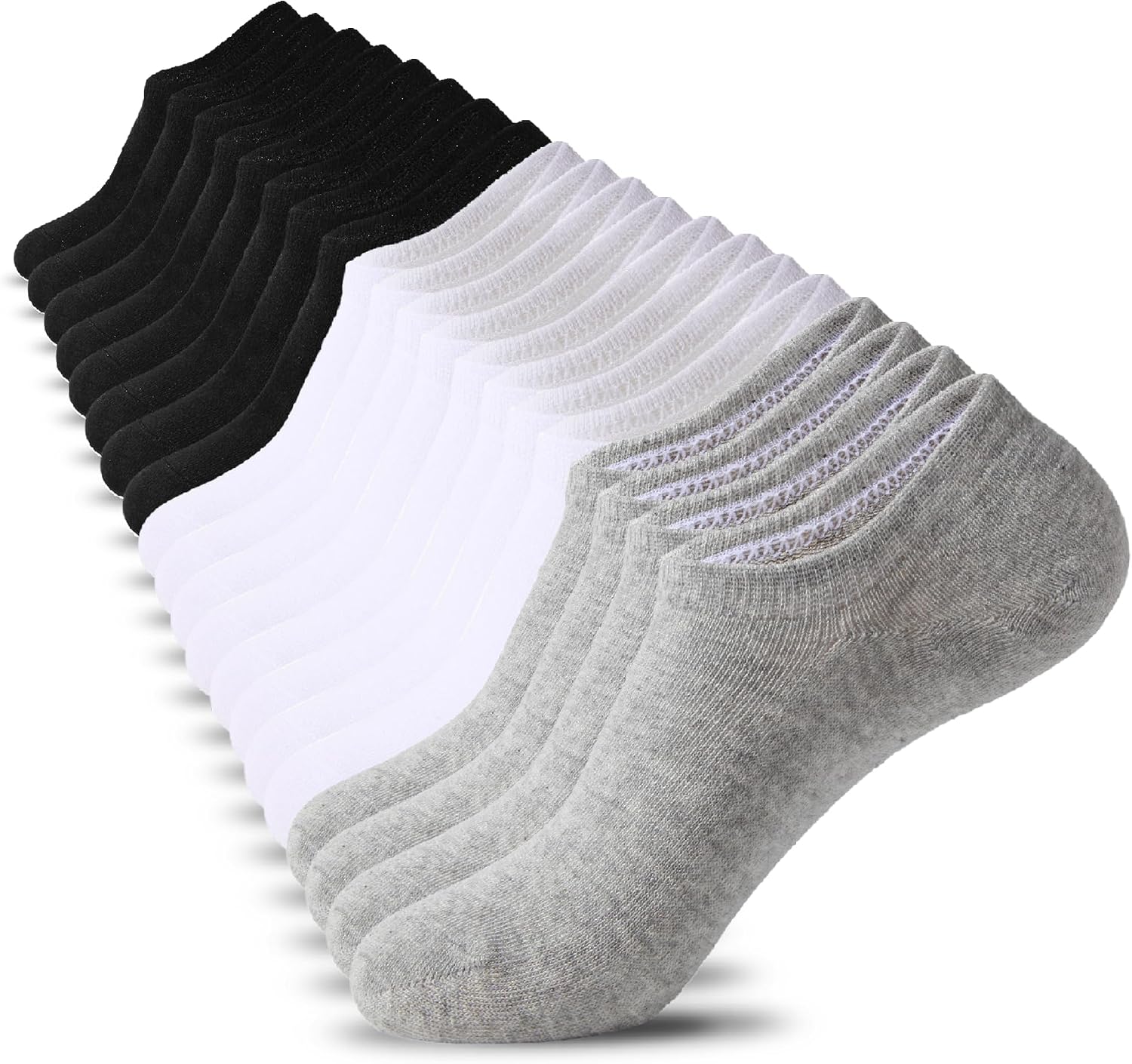Nroktia 6/10 Pairs Non-Slip No Show Socks Men's & Women's Low-Cut Liners