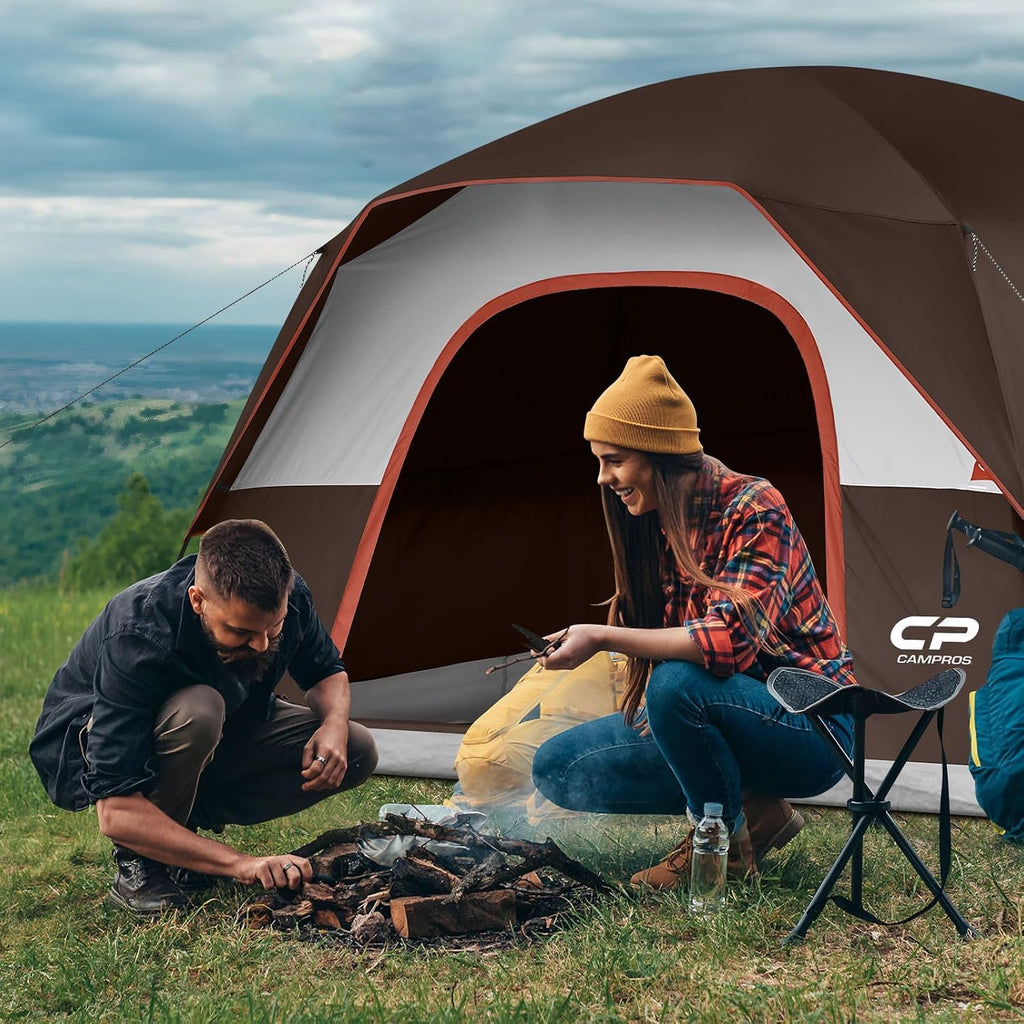 CAMPROS CP Tents for Camping 2/4/6 Person, Waterproof Windproof Dome Tent