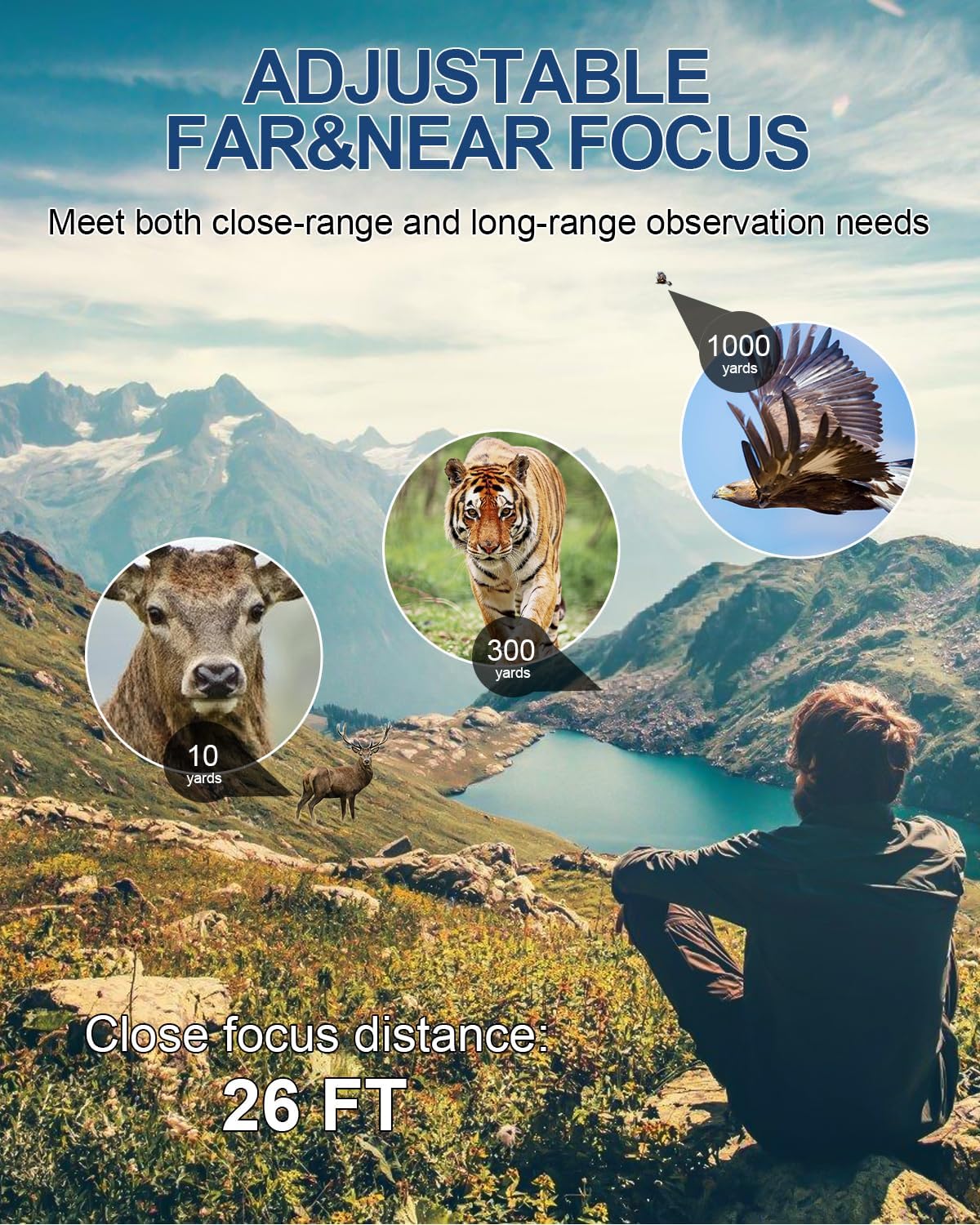 12x50 Binoculars with Built-in Compass & Phone Adapter