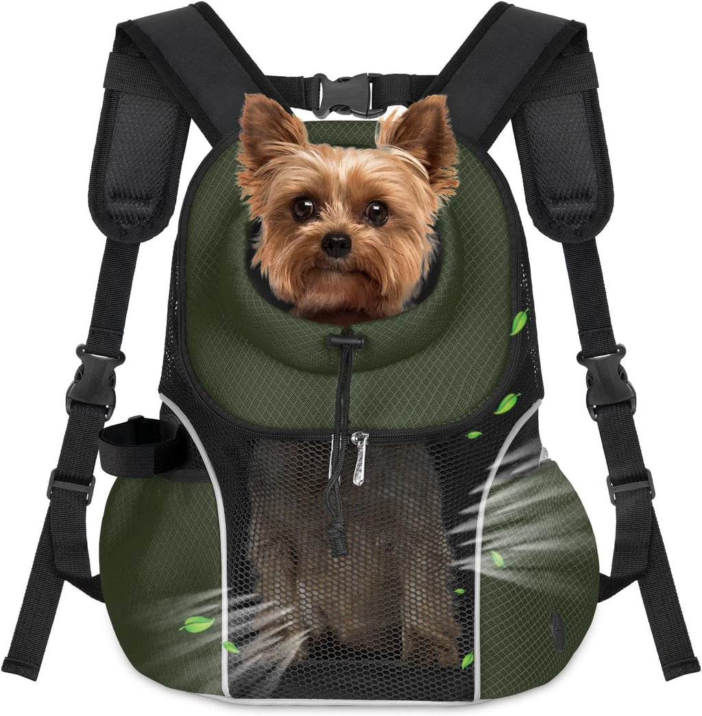 WOYYHO Pet Dog Carrier Backpack, Ventilated Mesh Small Dog Front Backpack