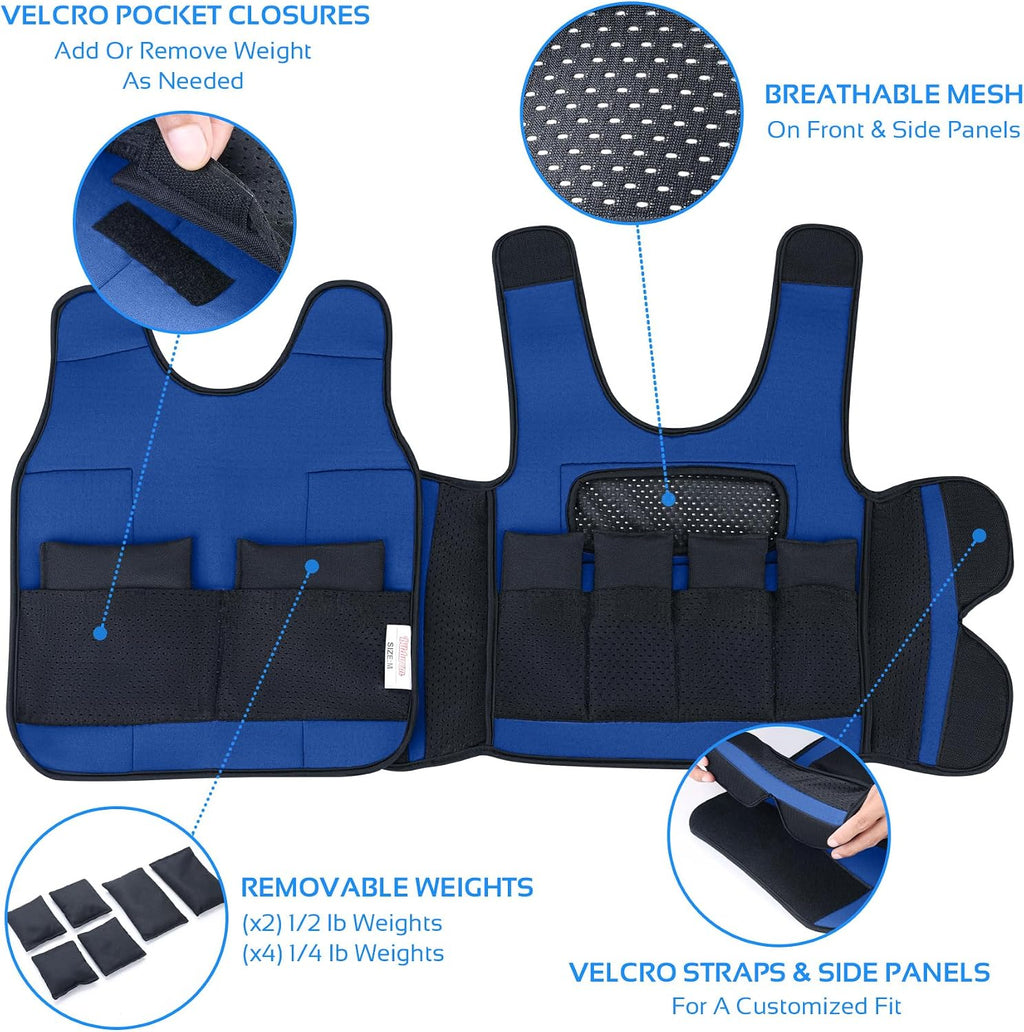 Weighted Vest for Kids with Sensory Needs(Small, Ages 2-4) - Compression Vest for Children with Autism, SDP, ADHD, ADD, Sensory Overload - Kids Weighted Vest Includes 2lbs Adjustable Weights