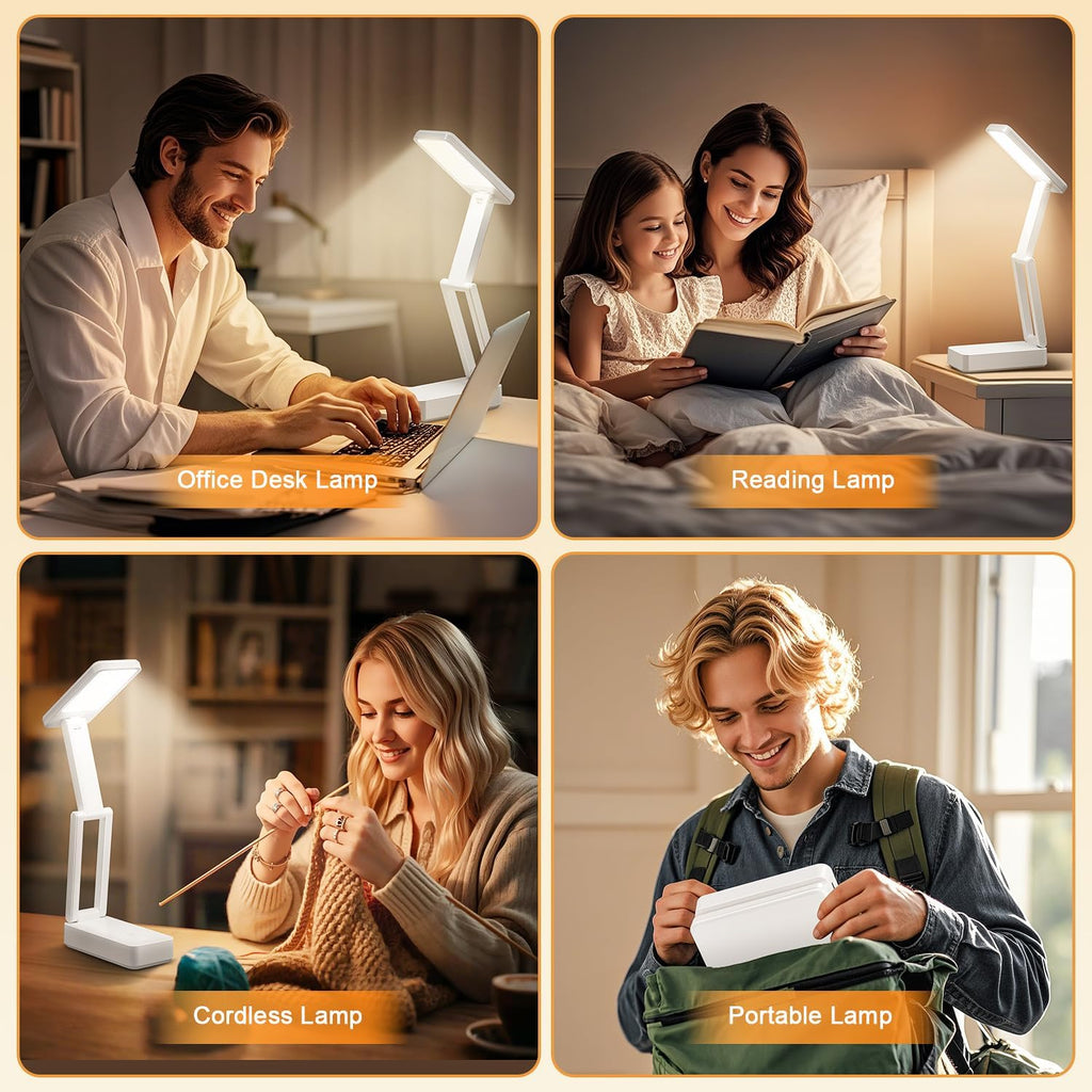 Rechargeable Lamps Cordless Lamps,6000mAh Battery Powered Lamp,3 Colors+Dimmable Desk Light,Rechargeable Table Lamp with USB Charging Port+45min-Timer,Wireless & Portable Light,Battery Operated Lights