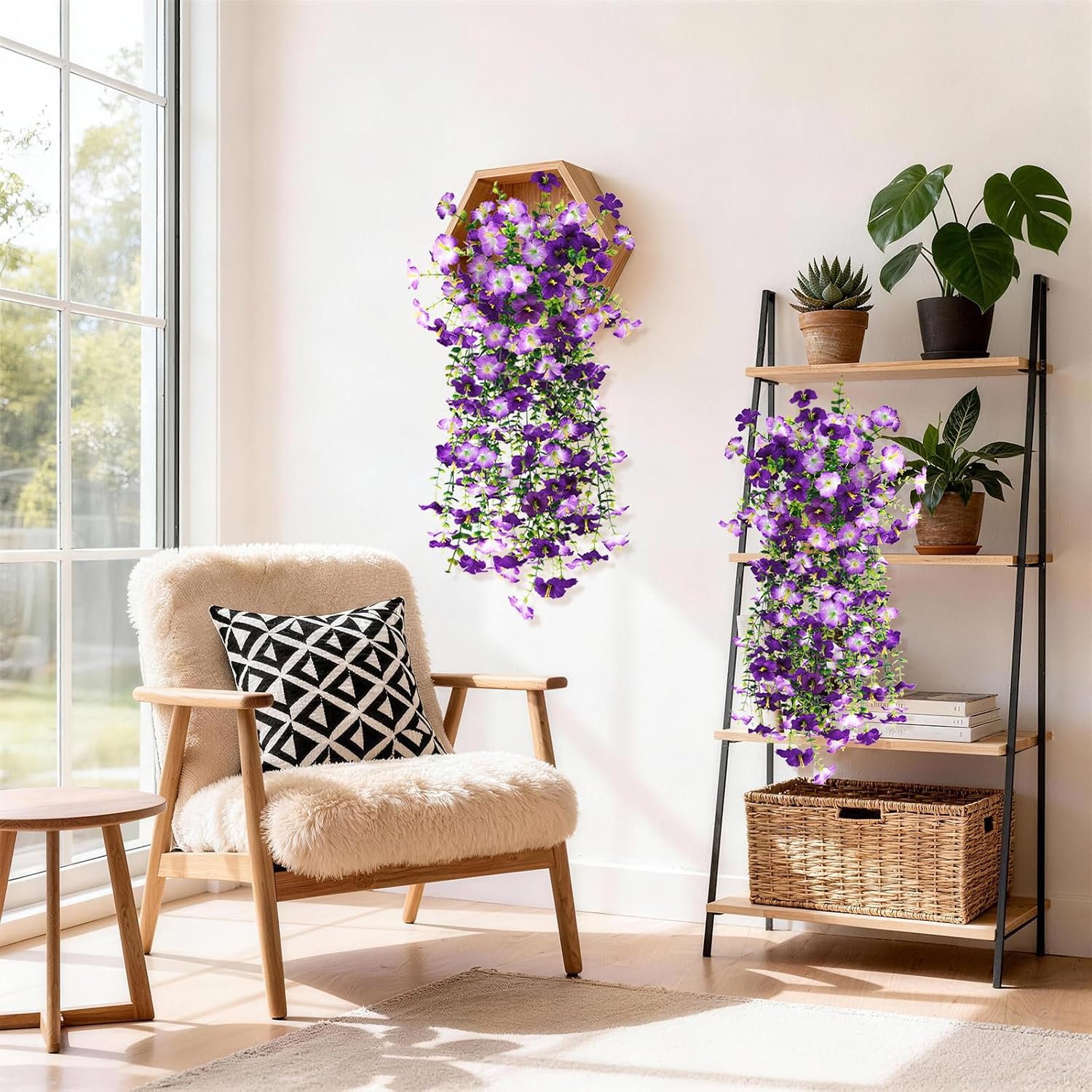 INQCMY Artificial Fake Flowers Plants for Outdoor Spring Summer Decoration