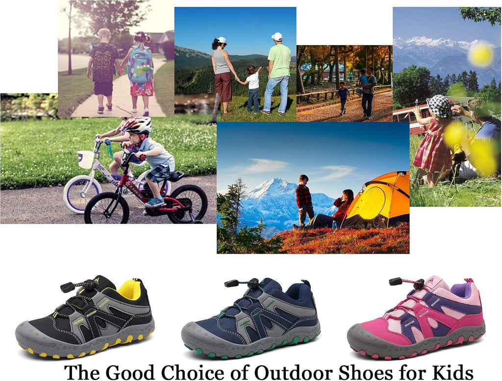 Mishansha Kids Hiking Boots Toddler Boys Girls Hiking Shoes Outdoor Trail