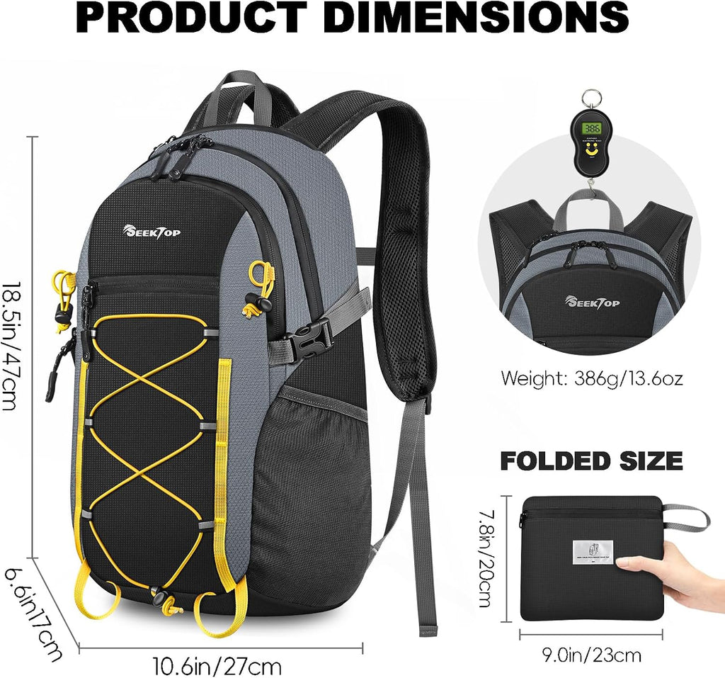 Seektop Packable Waterproof Hiking Backpack, 20L Lightweight Daypack