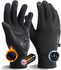 PULIOU Winter Waterproof Thermal Gloves for Men Women, Cold Weather Windproof Ski Snow Gloves with Touchscreen Fingers for Running Cycling Hiking Driving