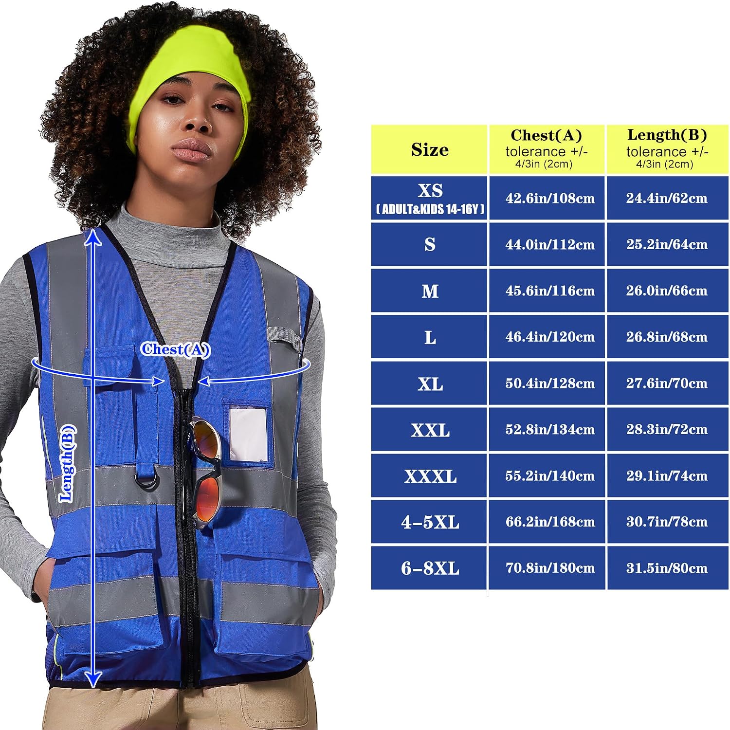 A-SAFETY High Visibility Reflective Safety Vest Customize Logo (XS-8XL)