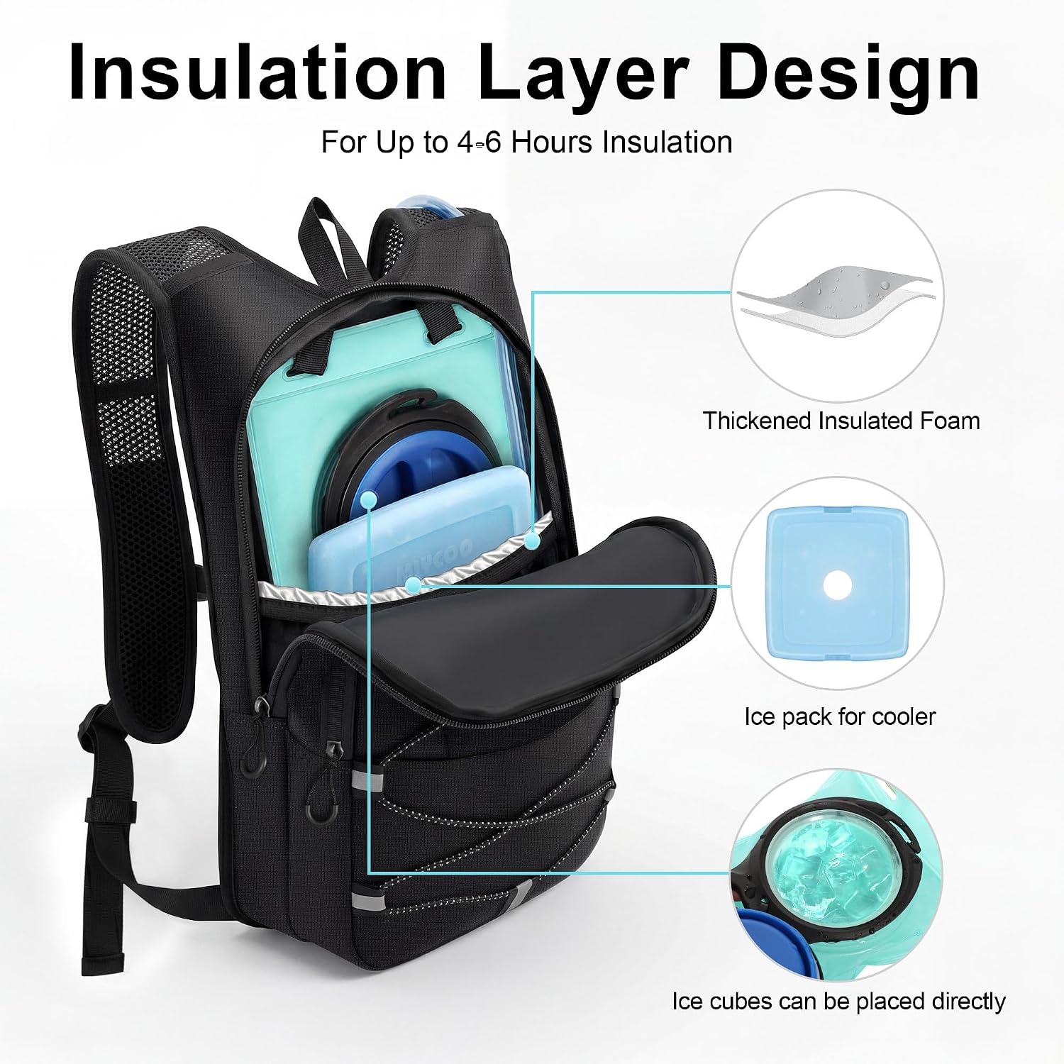 MIYCOO Hydration Backpack - Hiking Water Backpack with 2L Water Bladder