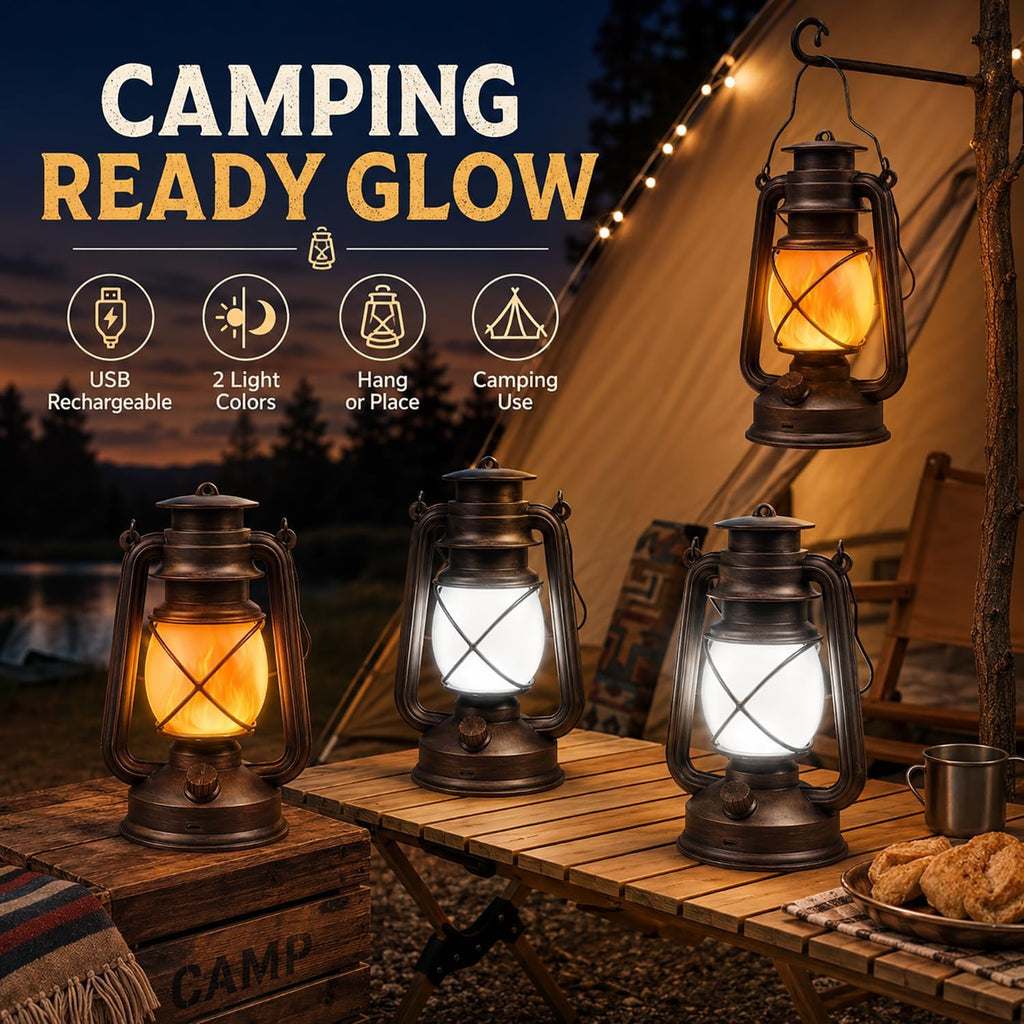Marlrin USB Rechargeable Lanterns 2 Pack with Remote Control 4 Modes Lights