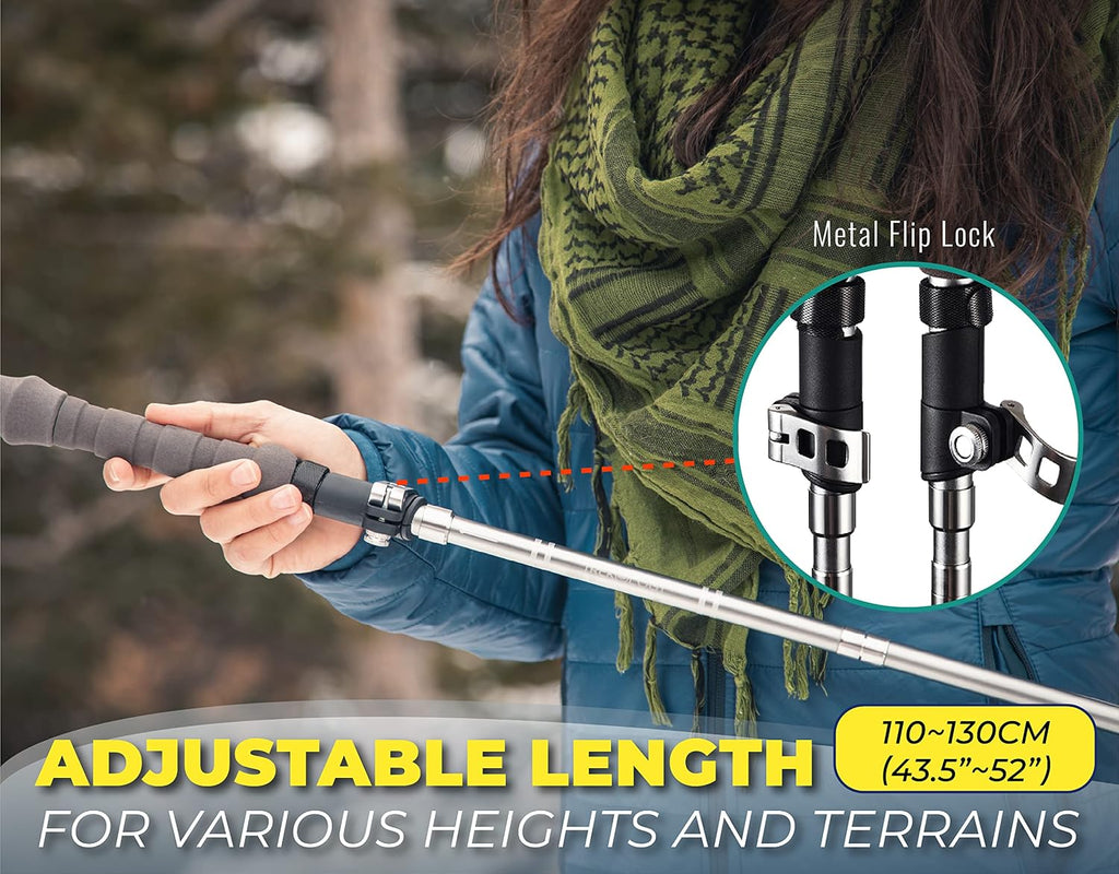 Trekology Trek-Z Cork Grip Collapsible Lightweight Hiking Trekking Poles