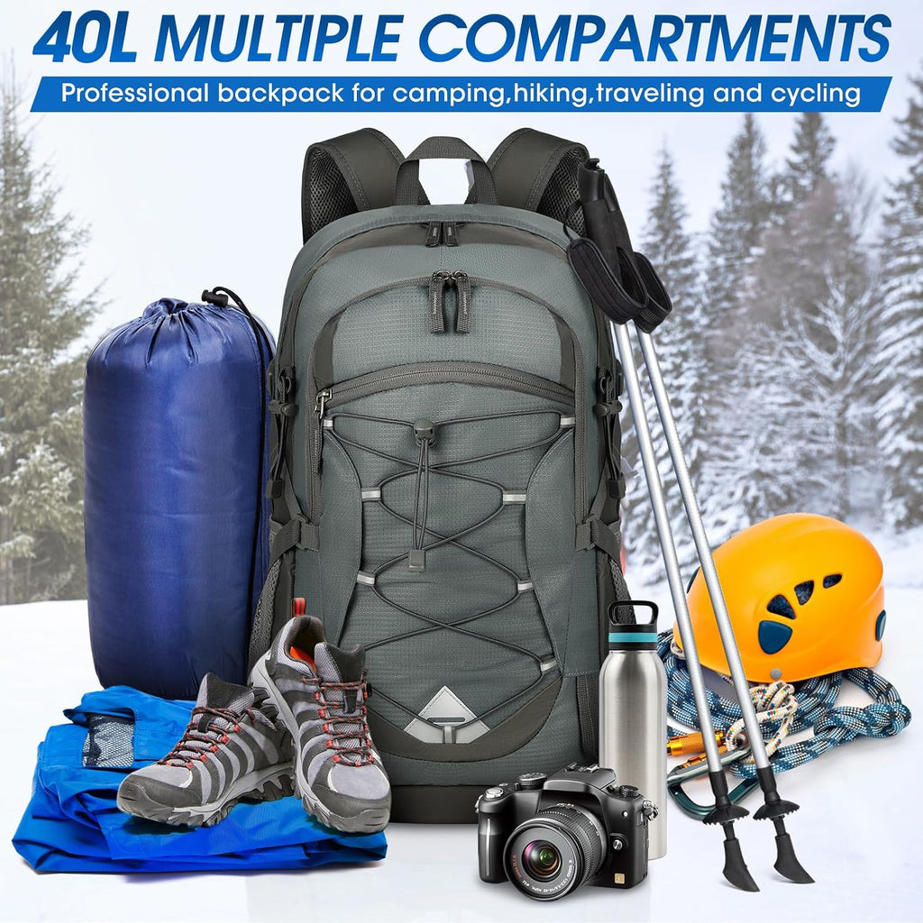 IGOLUMON Hiking Backpack 40L Packable Lightweight Camping Daypack Men Women