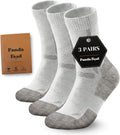 Bamboo Rayon Crew Hiking Socks | Premium Anti-Blister Warm Breathable | Cushioned for Sports | Men Women | 3 Pack