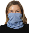 100% Merino Wool Neck Gaiter, 17.5um Face Mask, Unisex Neck Warmer 1-2 Pack