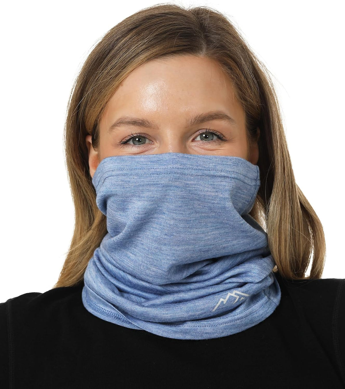 100% Merino Wool Neck Gaiter, 17.5um Face Mask, Unisex Neck Warmer 1-2 Pack
