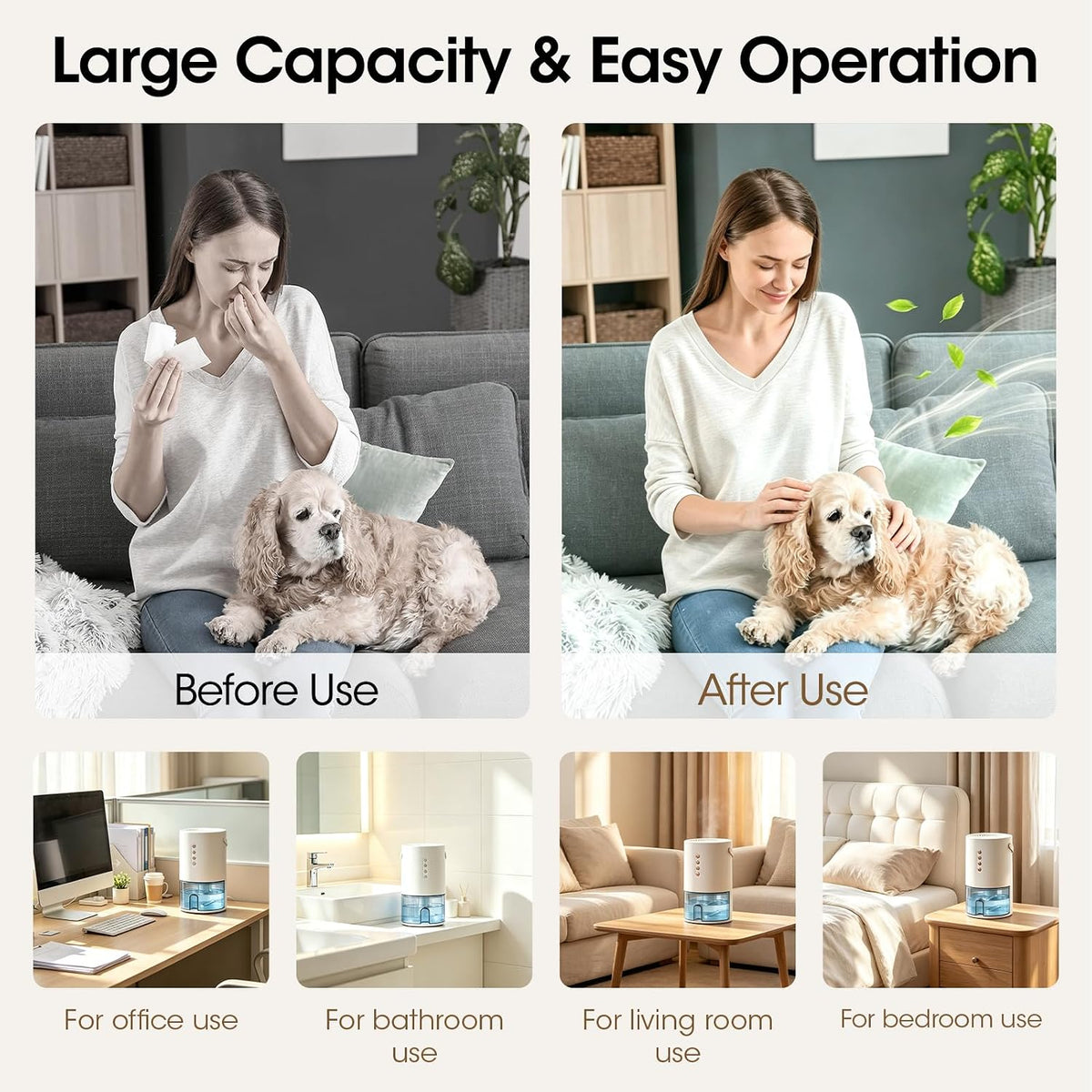 Small Dehumidifier,Ultra Quiet & Auto Shut Off Dehumidifier for Bedroom,1300ml Portable Mini Dehumidifiers for Damp, Mould,Moisture in Home,Wardrobe,Bathroom, Bedroom