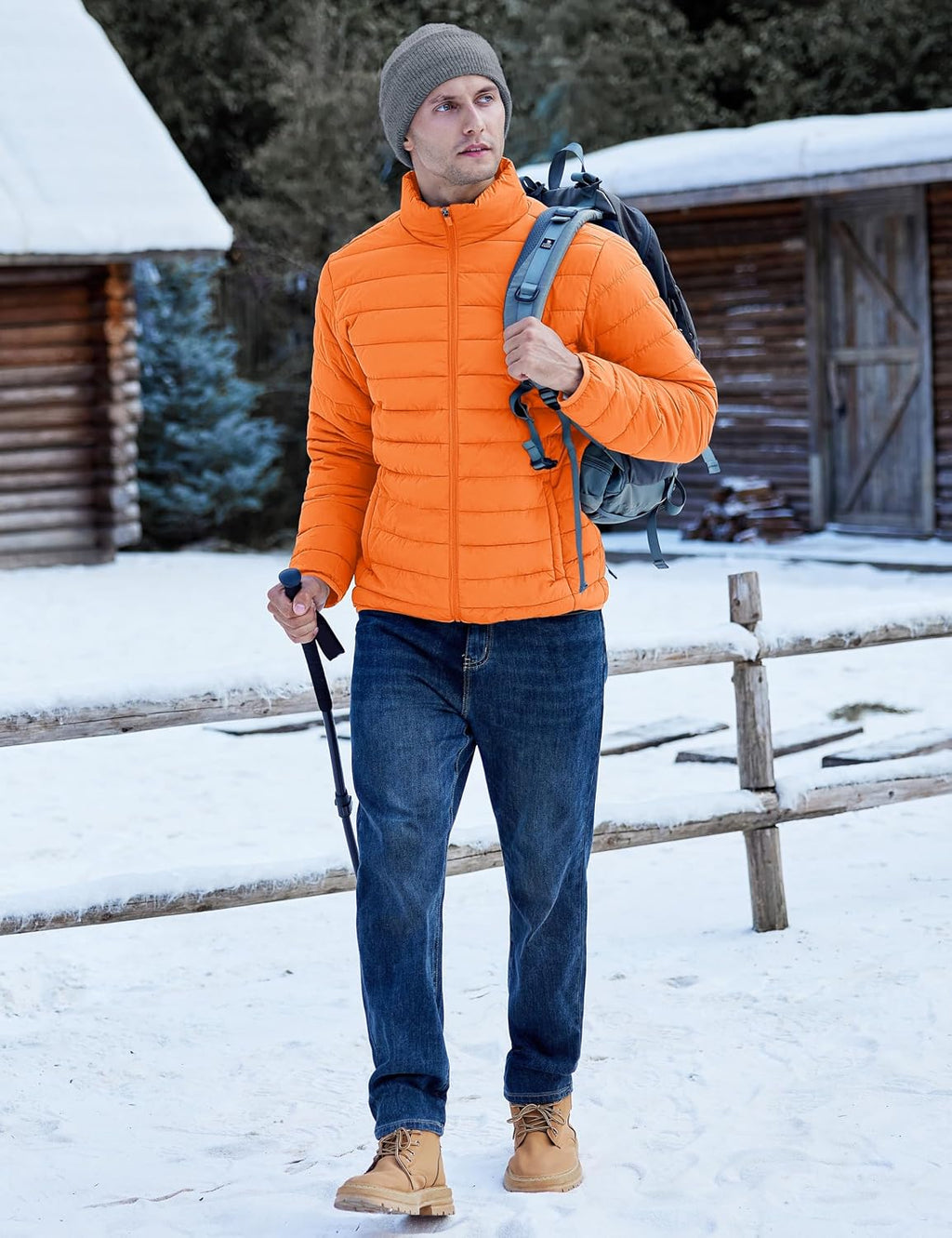 TACVASEN Men's Lightweight Puffer Jacket Quilted Insulated Winter Coat