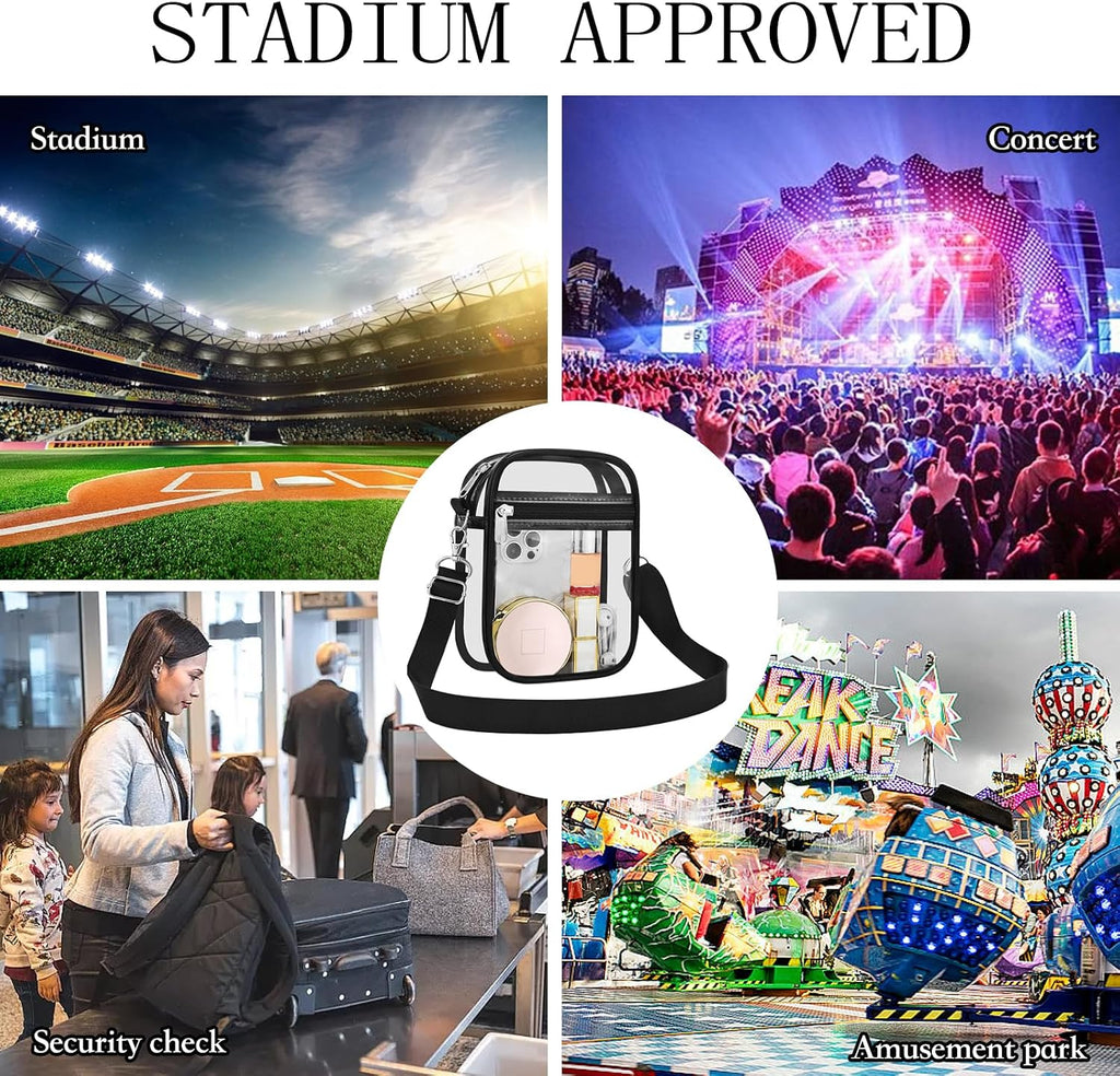 USPECLARE Clear Purse for Stadium Events Transparent Messenger Bag