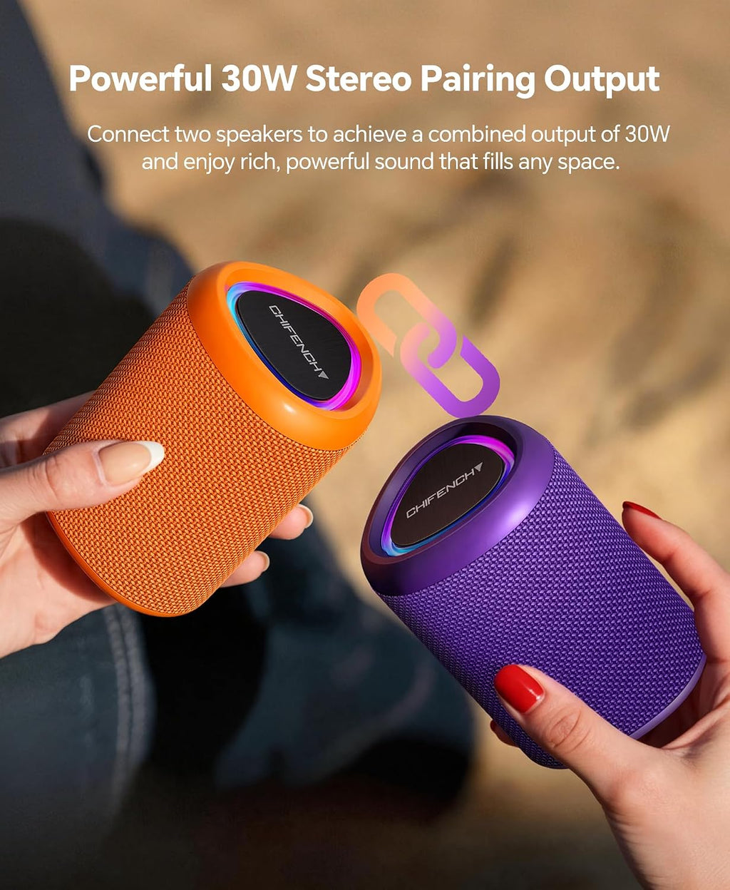 Portable Bluetooth Speaker Beach Essentials: IPX5 Waterproof for Outdoor