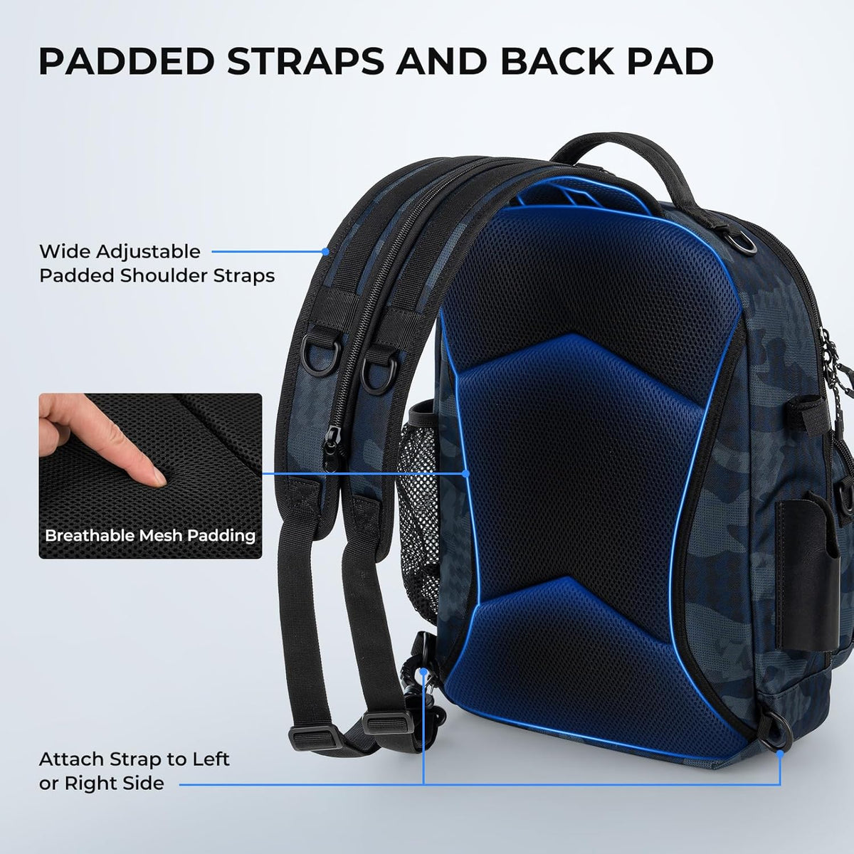 KastKing BaitSpace Fishing Sling Bag, Fishing Backpack with Rod Holder