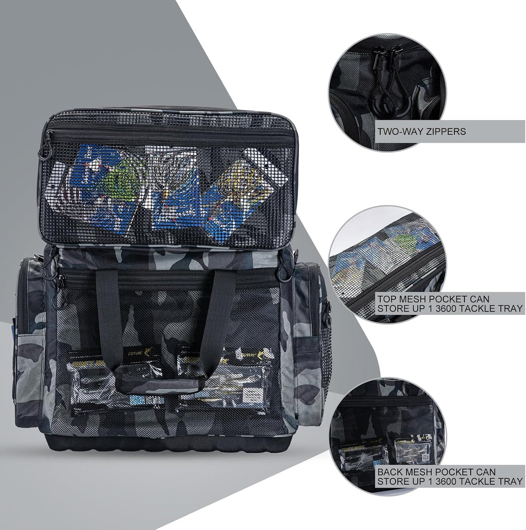 Goture Large Tackle Bag, Water Resistant Saltwater Gear Storage