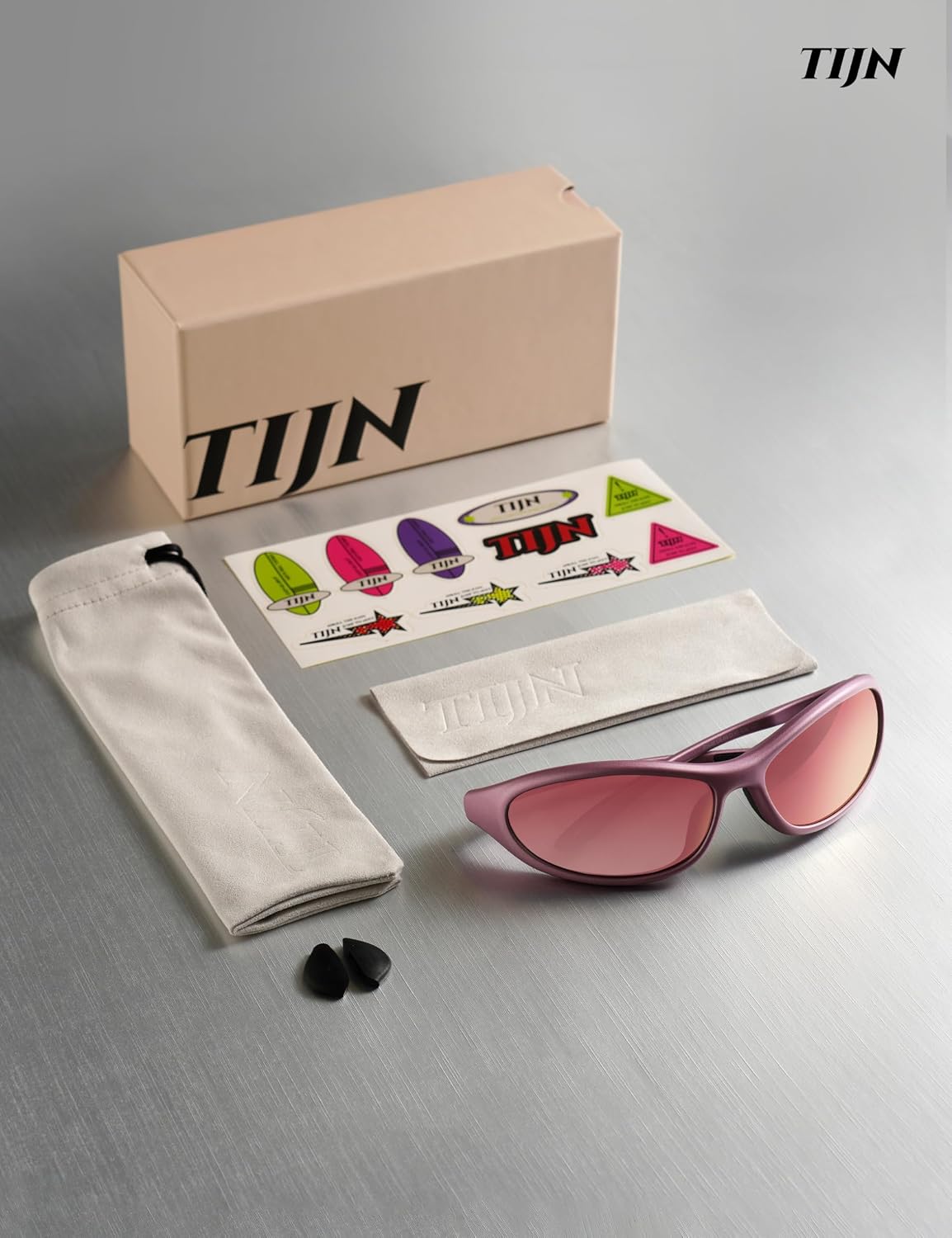 TIJN Sports Sunglasses UV400 Wraparound for Men Women Cycling, Vanta