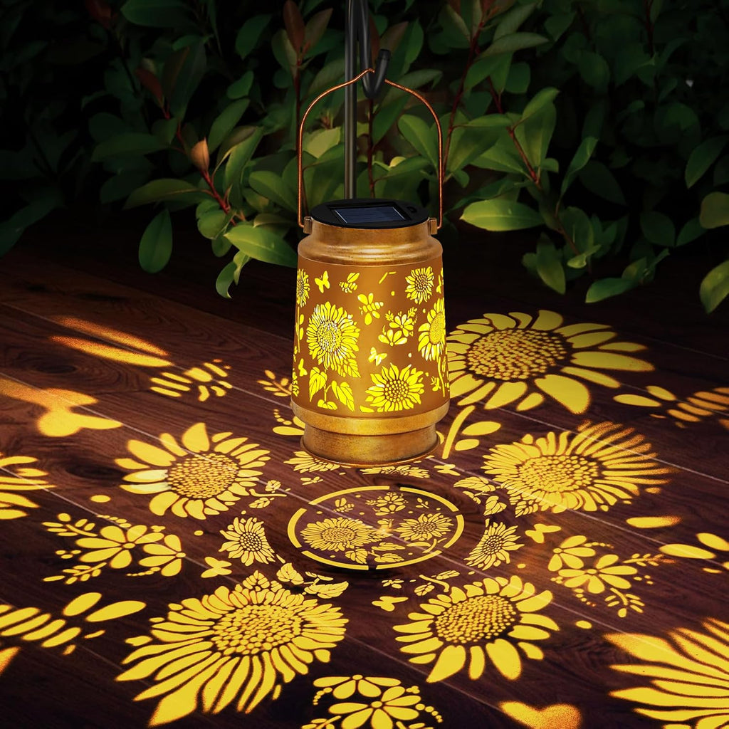 Solar Garden Lights Outdoor Decor,Sunflower Solar Lantern Waterproof