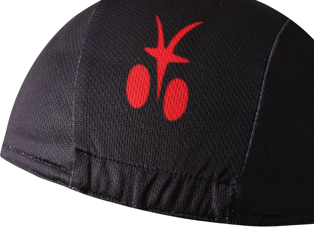 Black Cycling Cap - Polyester Funny Cycling Hat-Under Helmet - Cycling Helmet Liner Breathable&Sweat Uptake